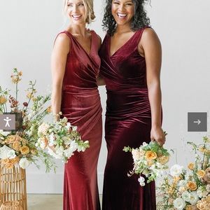 Revelry Velvet “Dawson” Bridesmaid Dress